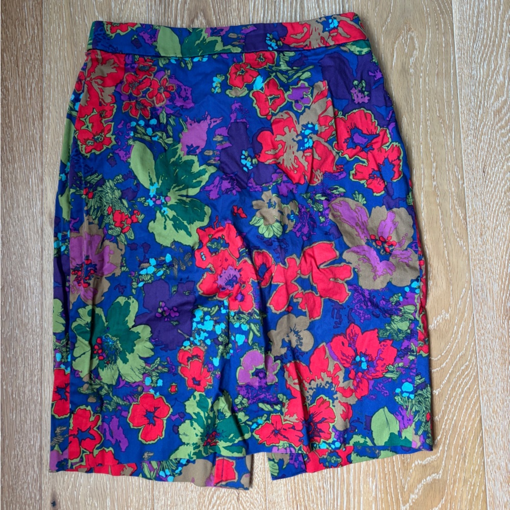 J. Crew Floral Multicolor The Pencil Skirt Size 2